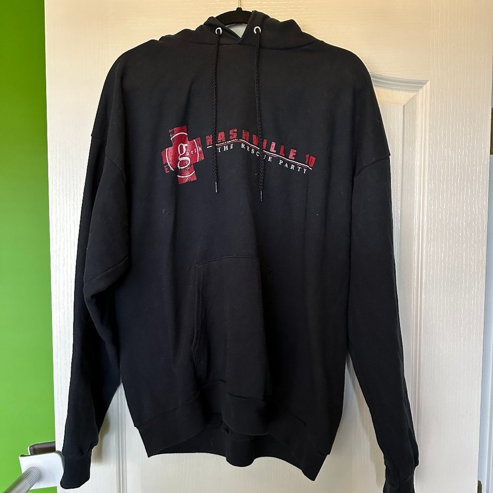 Garth Brooks Hanes 2010 Rescue Party Vintage XL Hoodie Sweatshirt
